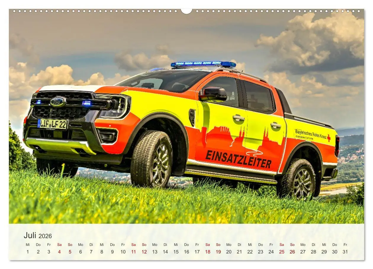 Bild: 9783457801130 | Einsatzfahrzeuge 112 (Wandkalender 2026 DIN A2 quer), CALVENDO...