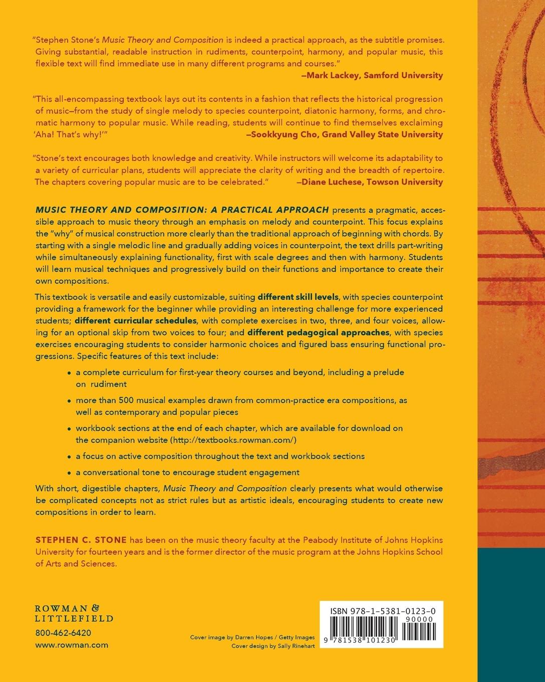 Rückseite: 9781538101230 | Music Theory and Composition | A Practical Approach | Stephen C. Stone