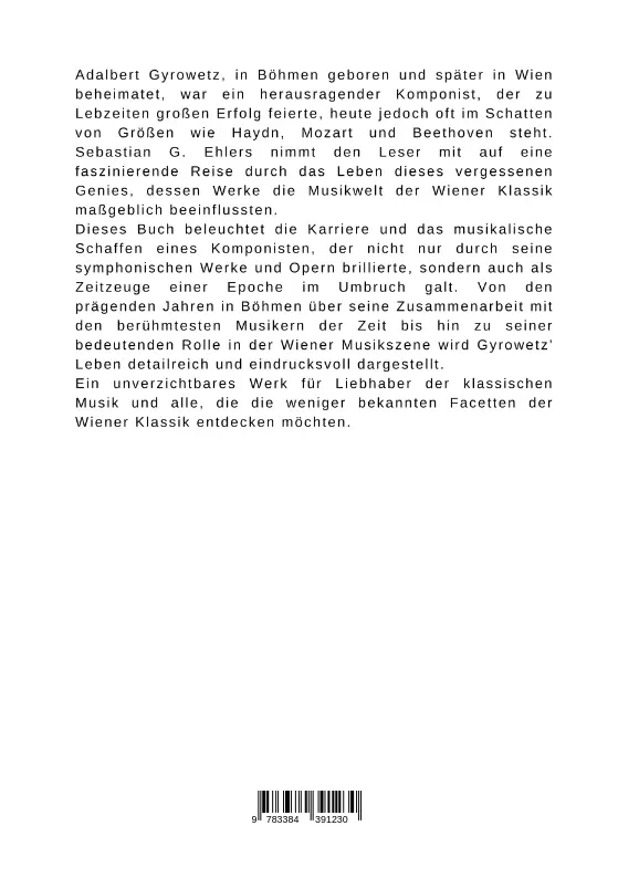 Rückseite: 9783384391230 | Adalbert Gyrowetz: Der unbekannte Komponist der Wiener Klassik | Buch