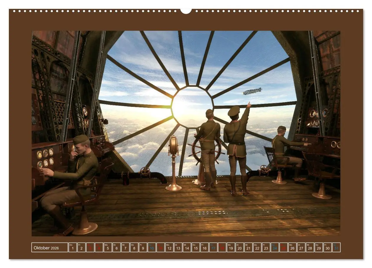 Bild: 9783457581230 | Steampunk Luftschiffe (hochwertiger Premium Wandkalender 2026 DIN...