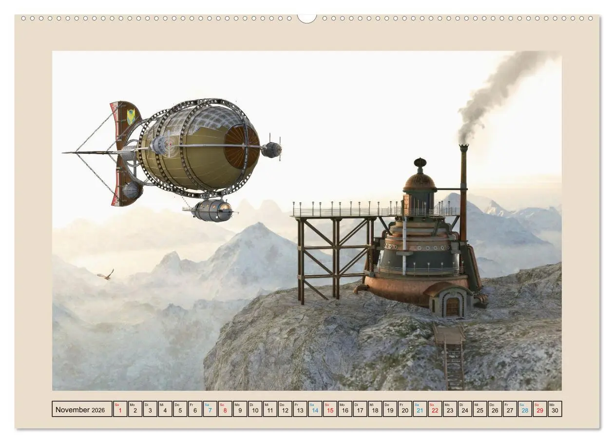 Bild: 9783457581230 | Steampunk Luftschiffe (hochwertiger Premium Wandkalender 2026 DIN...
