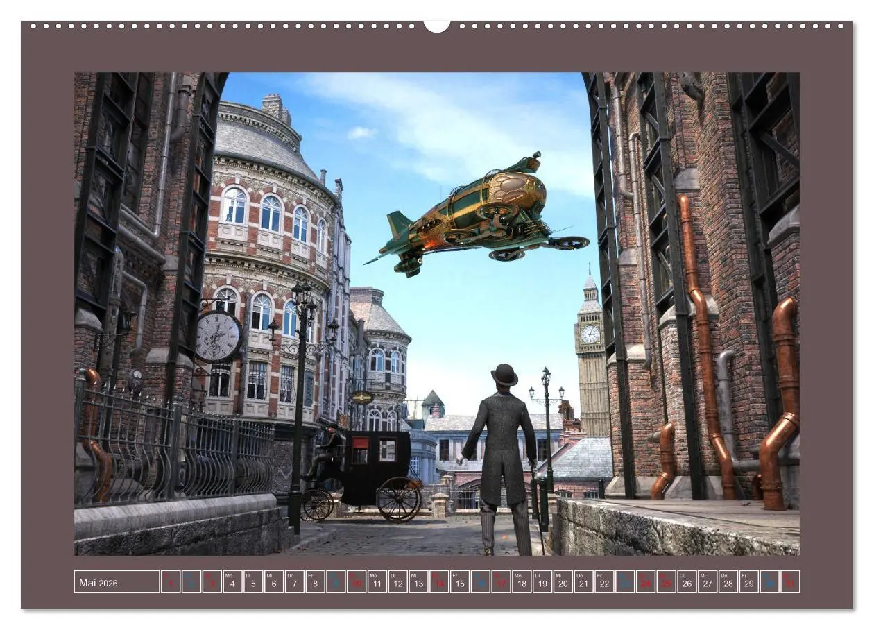 Bild: 9783457581230 | Steampunk Luftschiffe (hochwertiger Premium Wandkalender 2026 DIN...