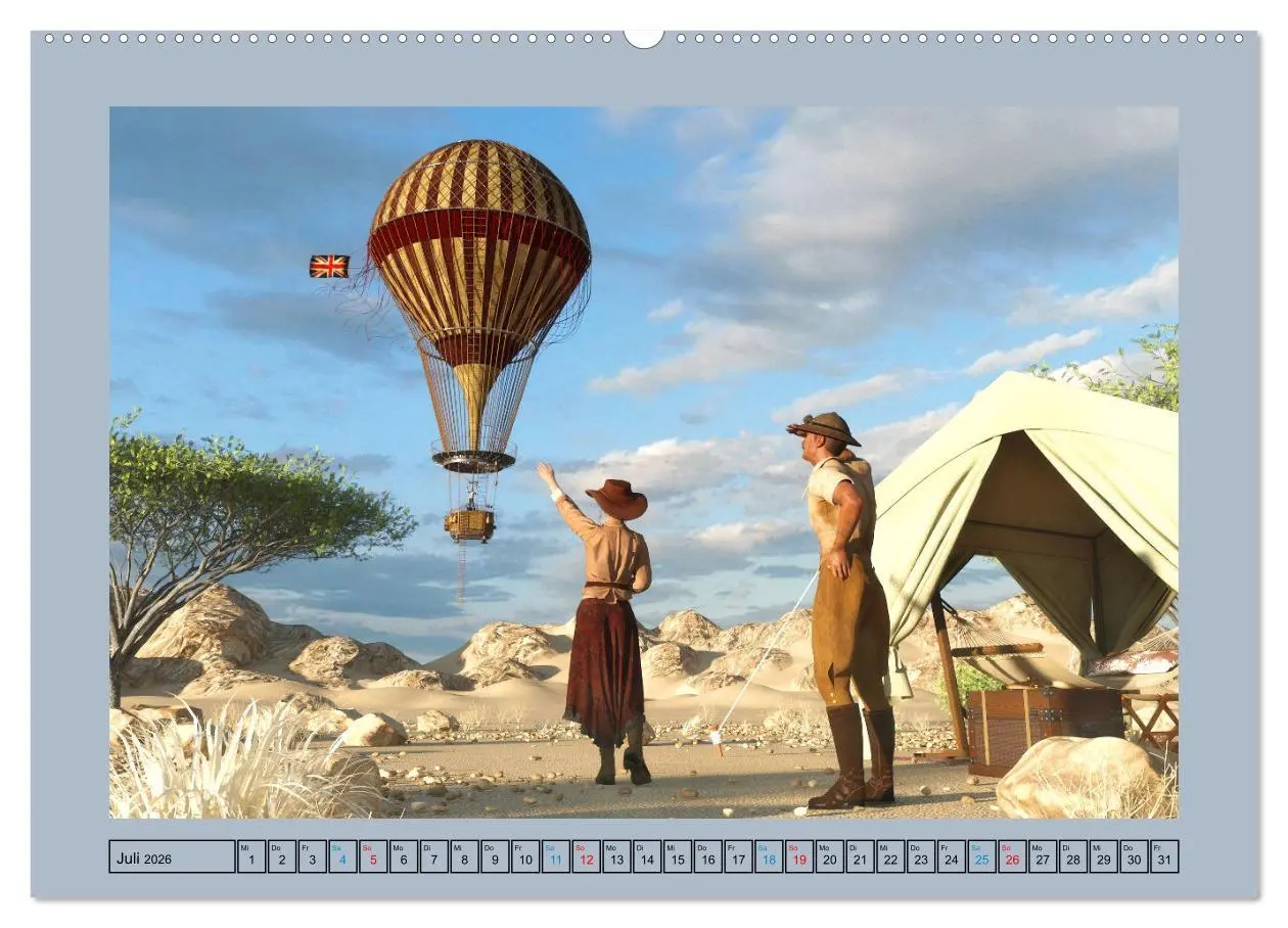 Bild: 9783457581230 | Steampunk Luftschiffe (hochwertiger Premium Wandkalender 2026 DIN...