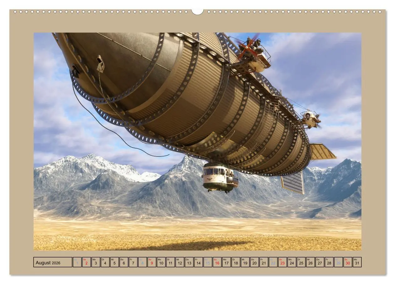 Bild: 9783457581230 | Steampunk Luftschiffe (hochwertiger Premium Wandkalender 2026 DIN...