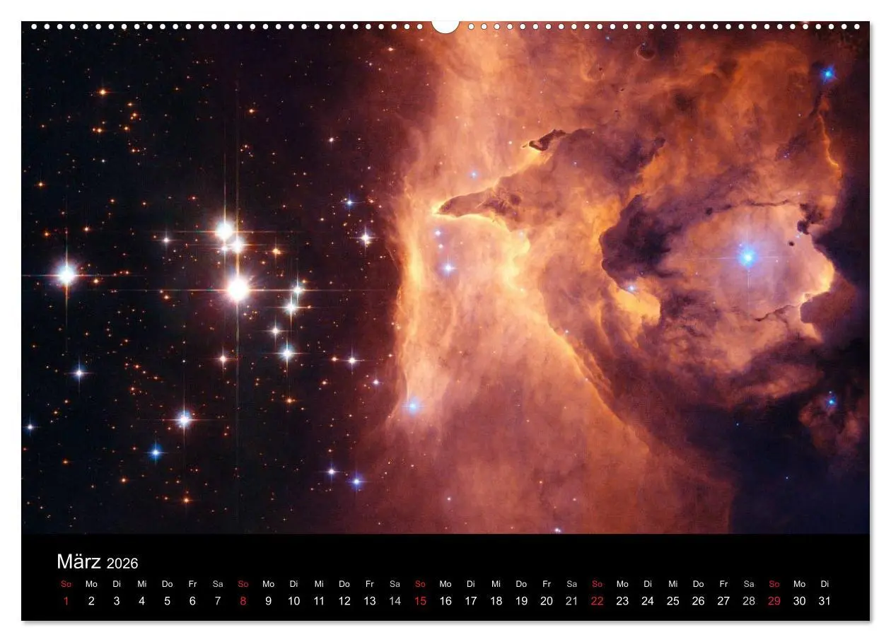 Bild: 9783457961230 | Der Weltraum. Spektakuläre Gasnebel und Galaxien (Wandkalender 2026...