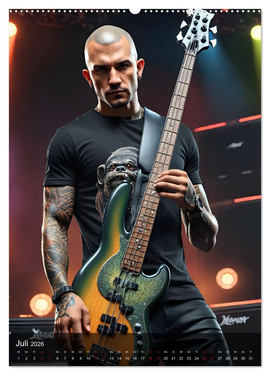 Bild: 9783516291230 | Rockstars - Live on Stage (Wandkalender 2026 DIN A2 hoch), CALVENDO...