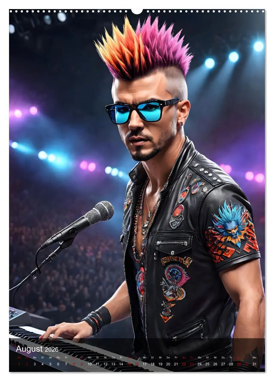 Bild: 9783516291230 | Rockstars - Live on Stage (Wandkalender 2026 DIN A2 hoch), CALVENDO...