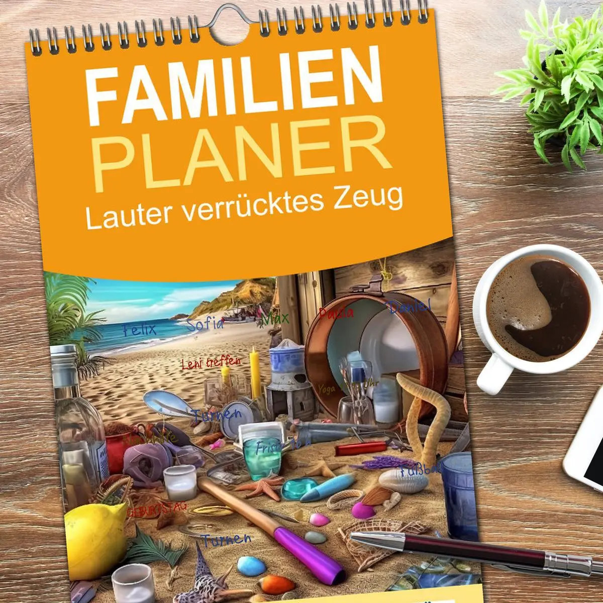 Bild: 9783516501230 | Familienplaner 2026 - Lauter verrücktes Zeug mit 5 Spalten...