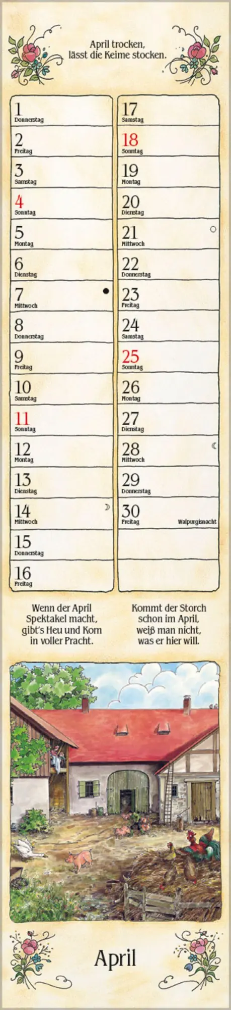 Bild: 9783819301230 | Bauernkalender Langplaner 2027 | Verlag Korsch | Kalender | 13 S.