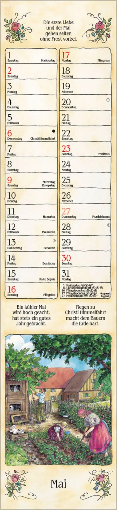Bild: 9783819301230 | Bauernkalender Langplaner 2027 | Verlag Korsch | Kalender | 13 S.