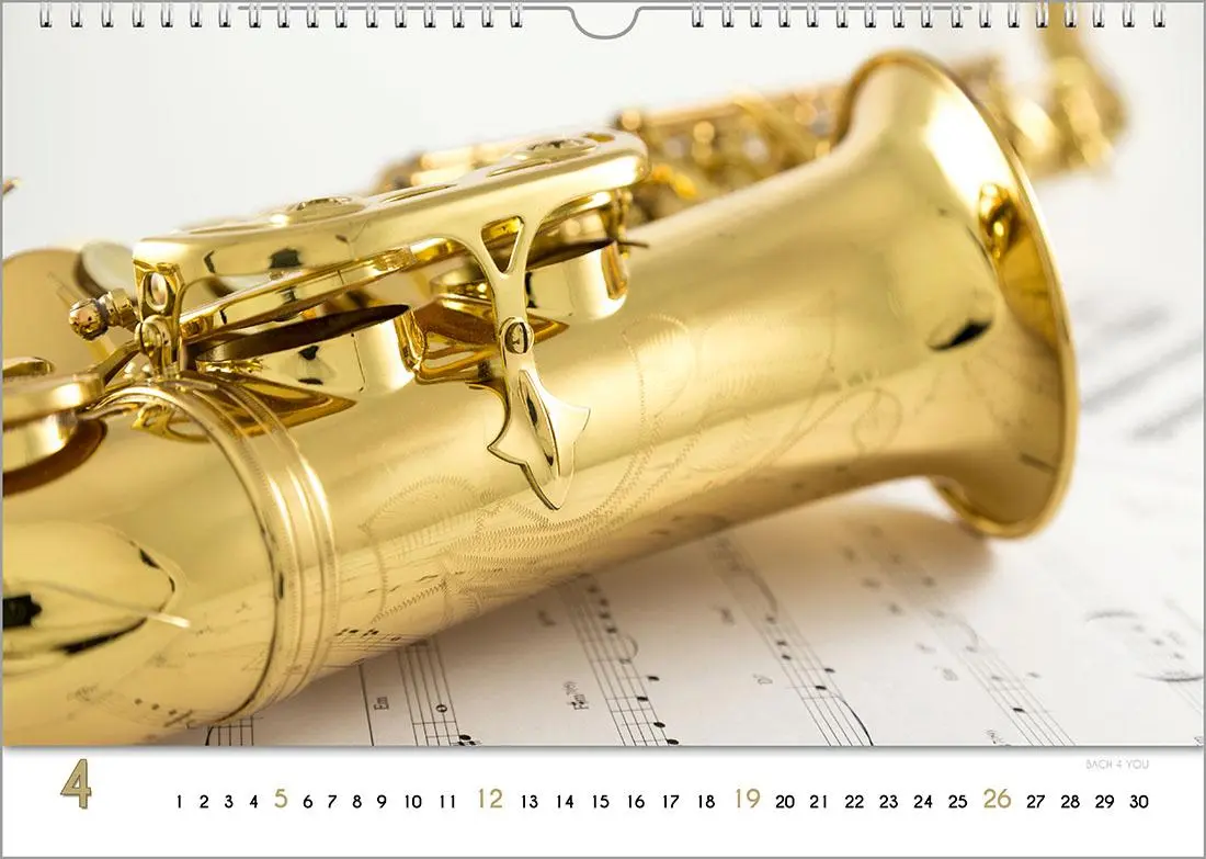 Bild: 9783969031230 | Blech-Instrumente - Musik-Kalender 2026, DIN A3 | Peter Bach Jr.