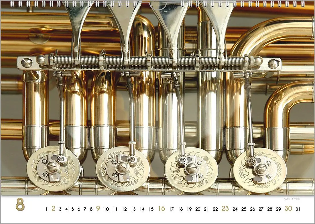 Bild: 9783969031230 | Blech-Instrumente - Musik-Kalender 2026, DIN A3 | Peter Bach Jr.