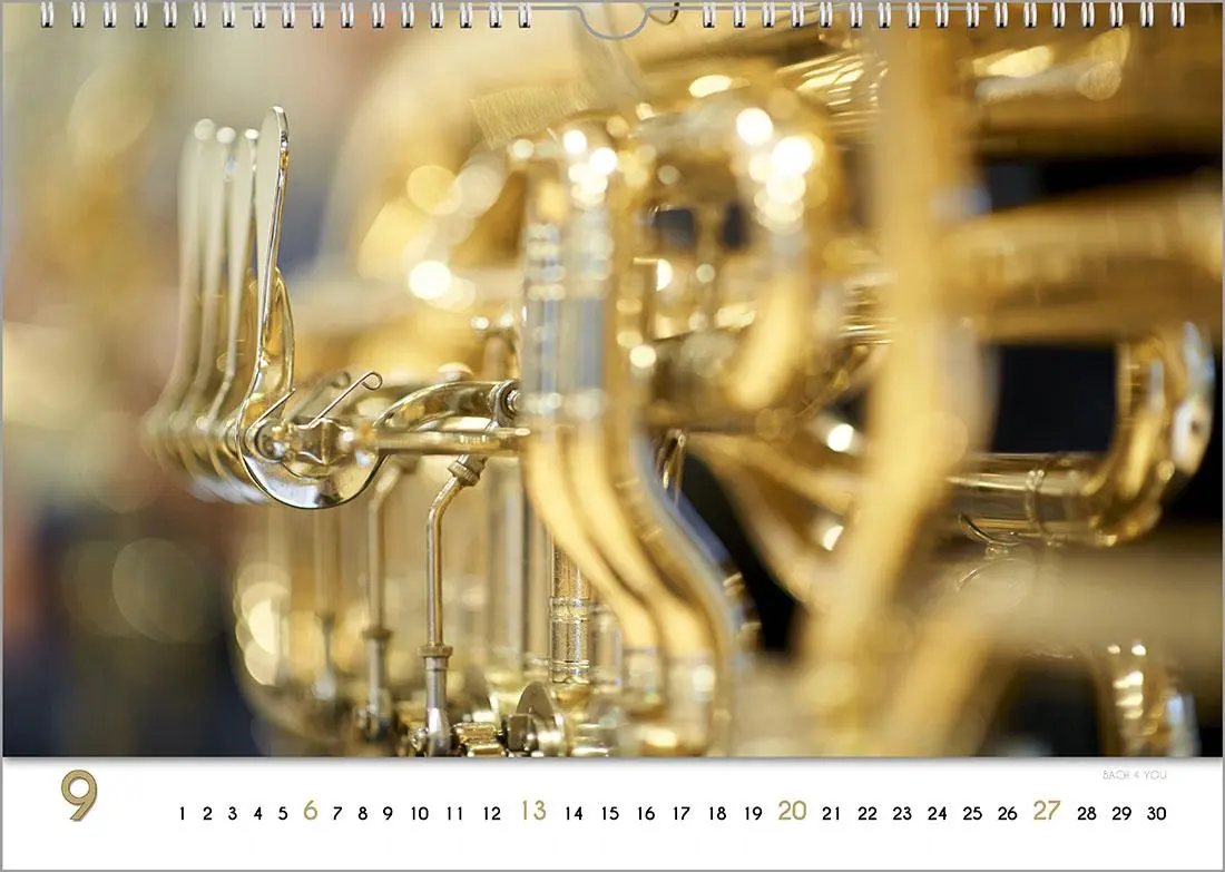 Bild: 9783969031230 | Blech-Instrumente - Musik-Kalender 2026, DIN A3 | Peter Bach Jr.