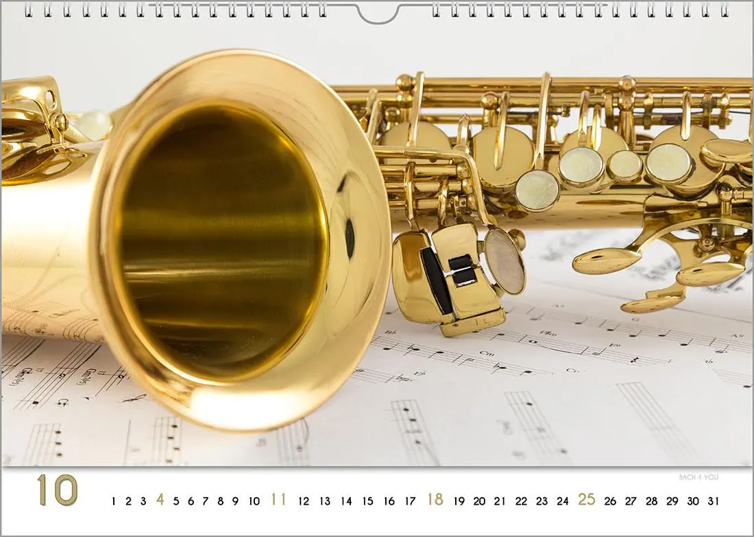 Bild: 9783969031230 | Blech-Instrumente - Musik-Kalender 2026, DIN A3 | Peter Bach Jr.