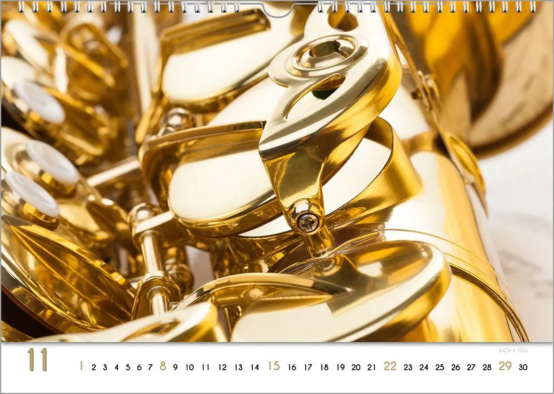 Bild: 9783969031230 | Blech-Instrumente - Musik-Kalender 2026, DIN A3 | Peter Bach Jr.