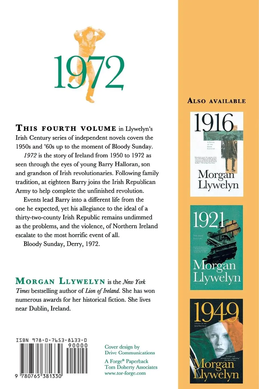 Rückseite: 9780765381330 | 1972 | A Novel of Ireland's Unfinished Revolution | Morgan Llywelyn