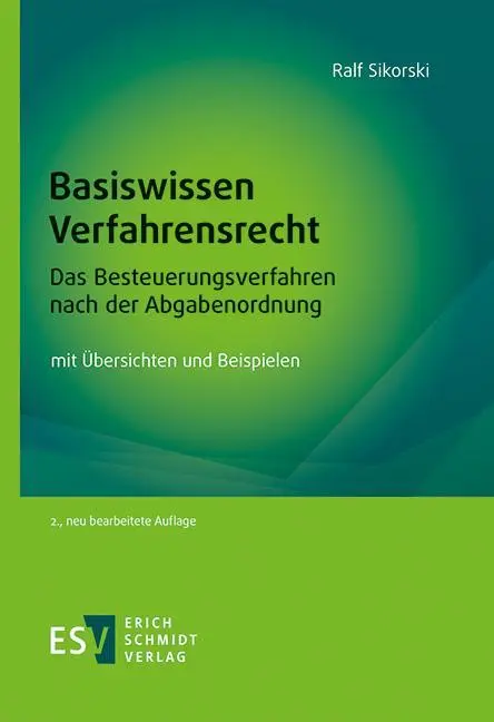 Cover: 9783503241330 | Basiswissen Verfahrensrecht - Das Besteuerungsverfahren nach der...