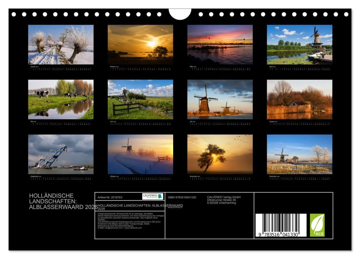Bild: 9783516041330 | HOLLÄNDISCHE LANDSCHAFTEN: ALBLASSERWAARD 2026 (Wandkalender 2026...