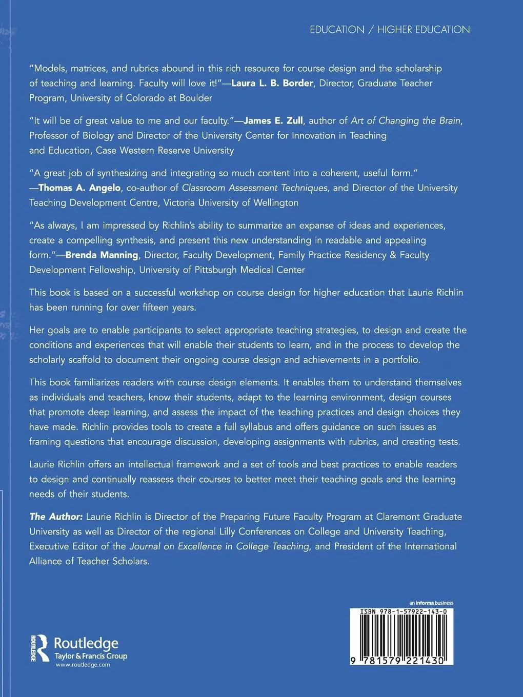 Rückseite: 9781579221430 | Blueprint for Learning | Laurie Richlin | Taschenbuch | Englisch