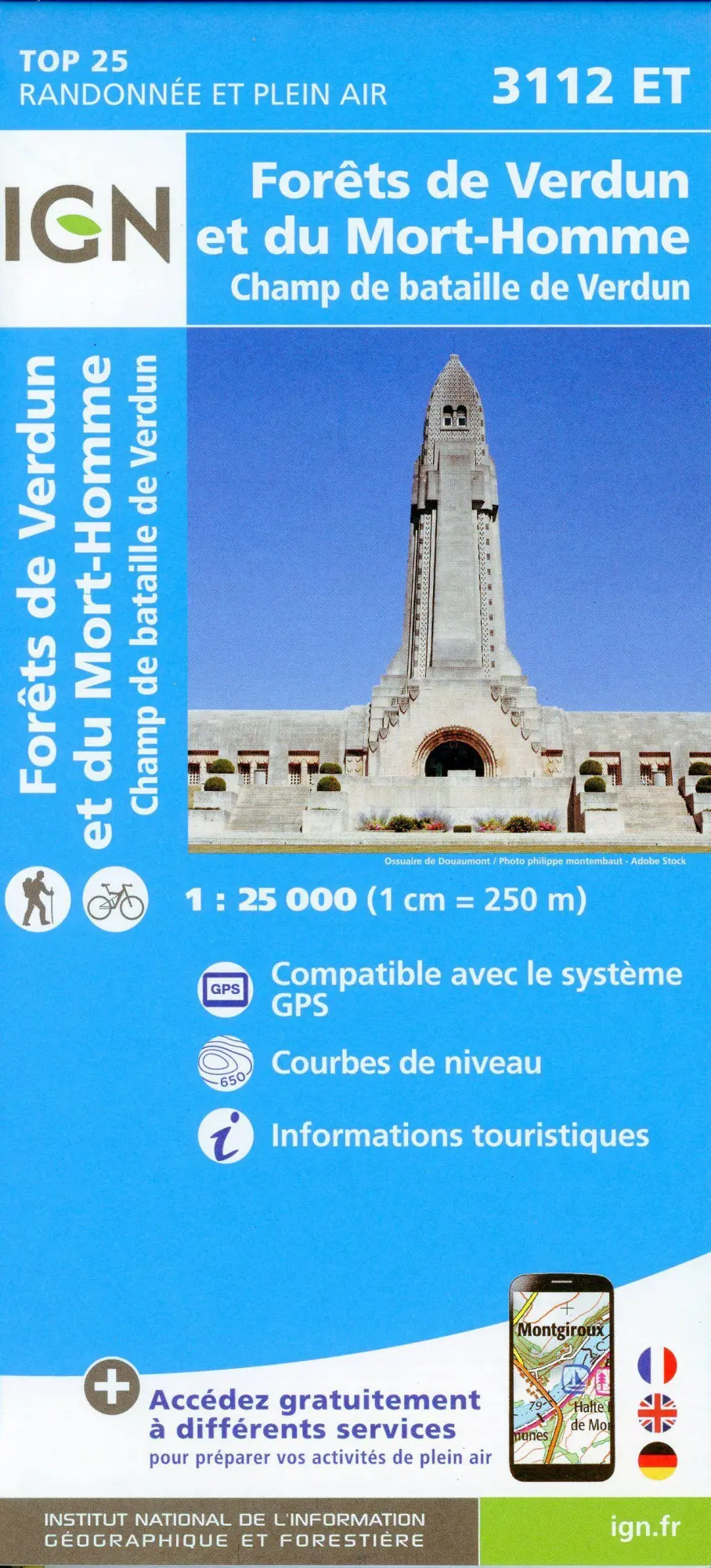 Cover: 9782758551430 | Forets de Verdun et du Morte-Homme 1:25 000 | (Land-)Karte | 2021