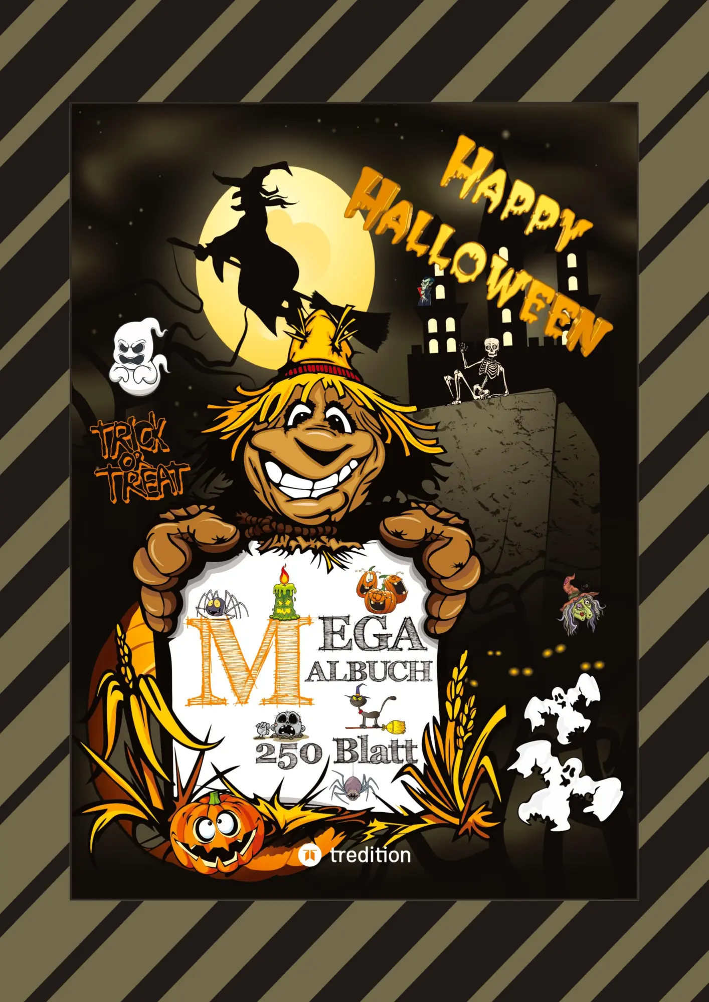 Cover: 9783347811430 | XXL MEGA MALBUCH - HALLOWEEN - 250 TOLLE MOTIVE - GEISTER - HEXEN -...