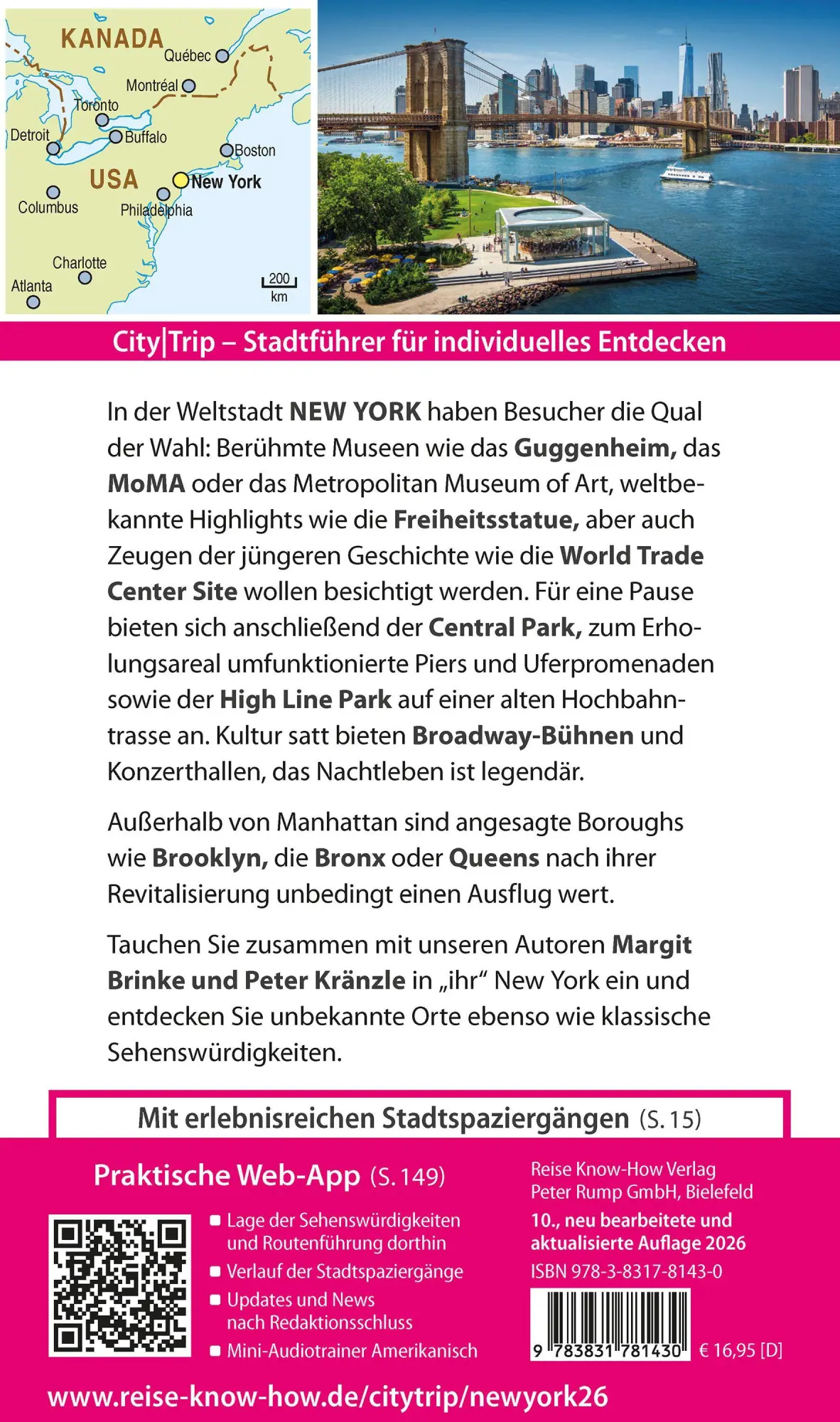 Bild: 9783831781430 | Reise Know-How CityTrip New York | Peter Kränzle (u. a.) | Taschenbuch