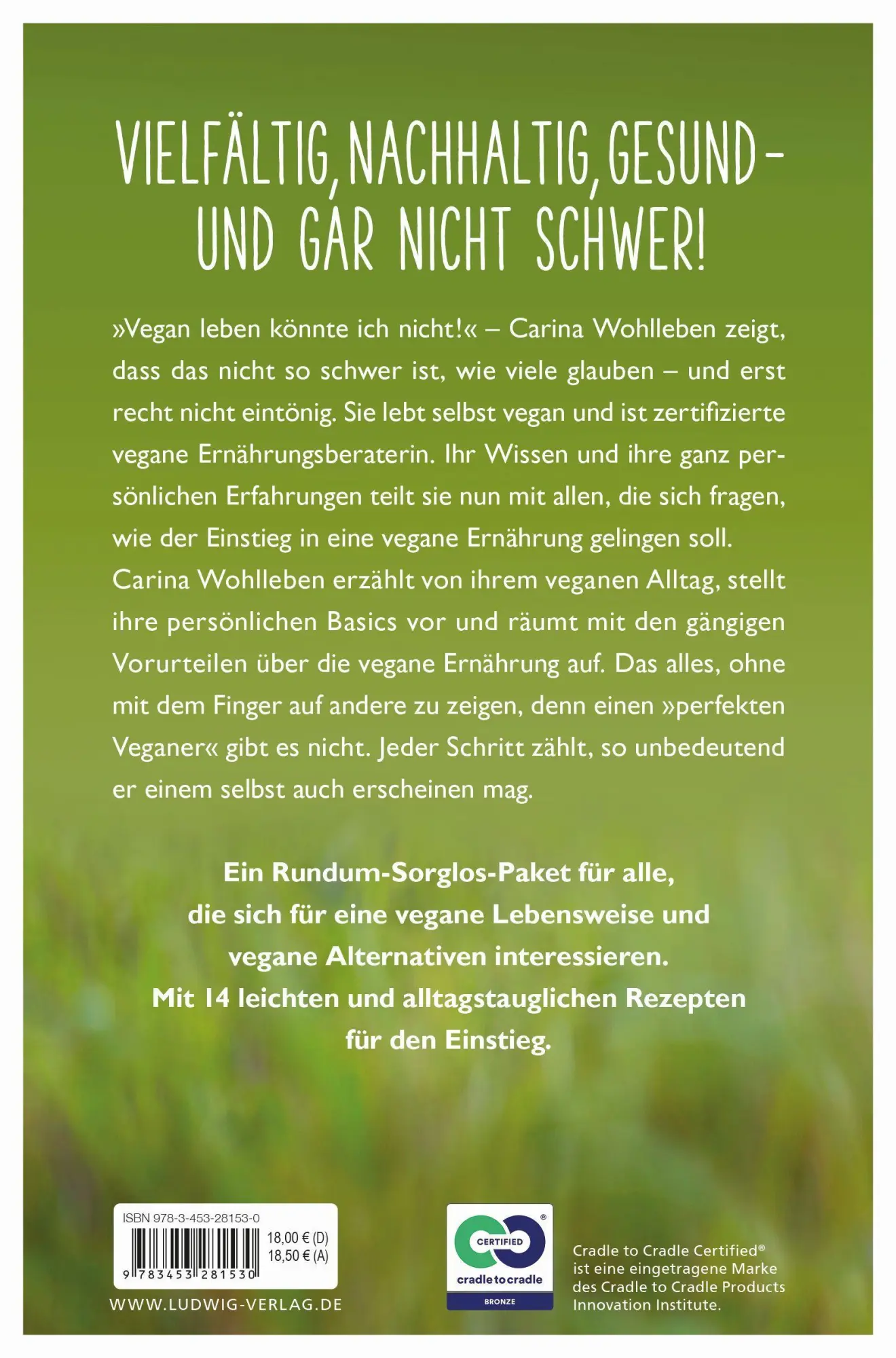 Bild: 9783453281530 | Ganz entspannt vegan | Carina Wohlleben | Taschenbuch | 224 S. | 2022