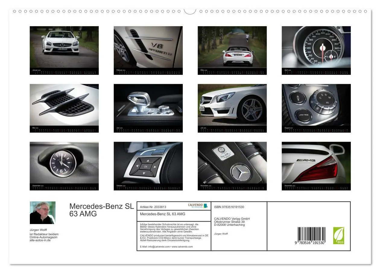 Bild: 9783516191530 | Mercedes-Benz SL 63 AMG (hochwertiger Premium Wandkalender 2026 DIN...