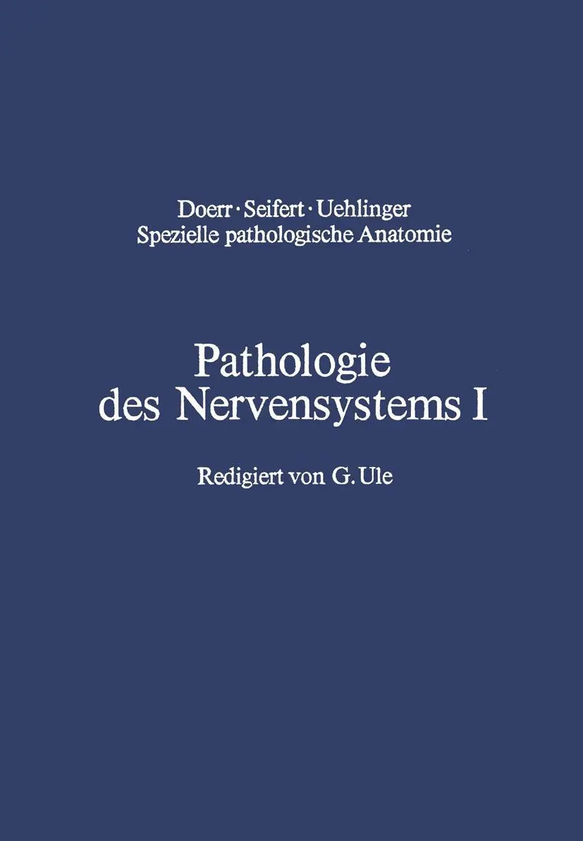Cover: 9783642511530 | Pathologie des Nervensystems I | J. Cervos-Navarro (u. a.) | Buch