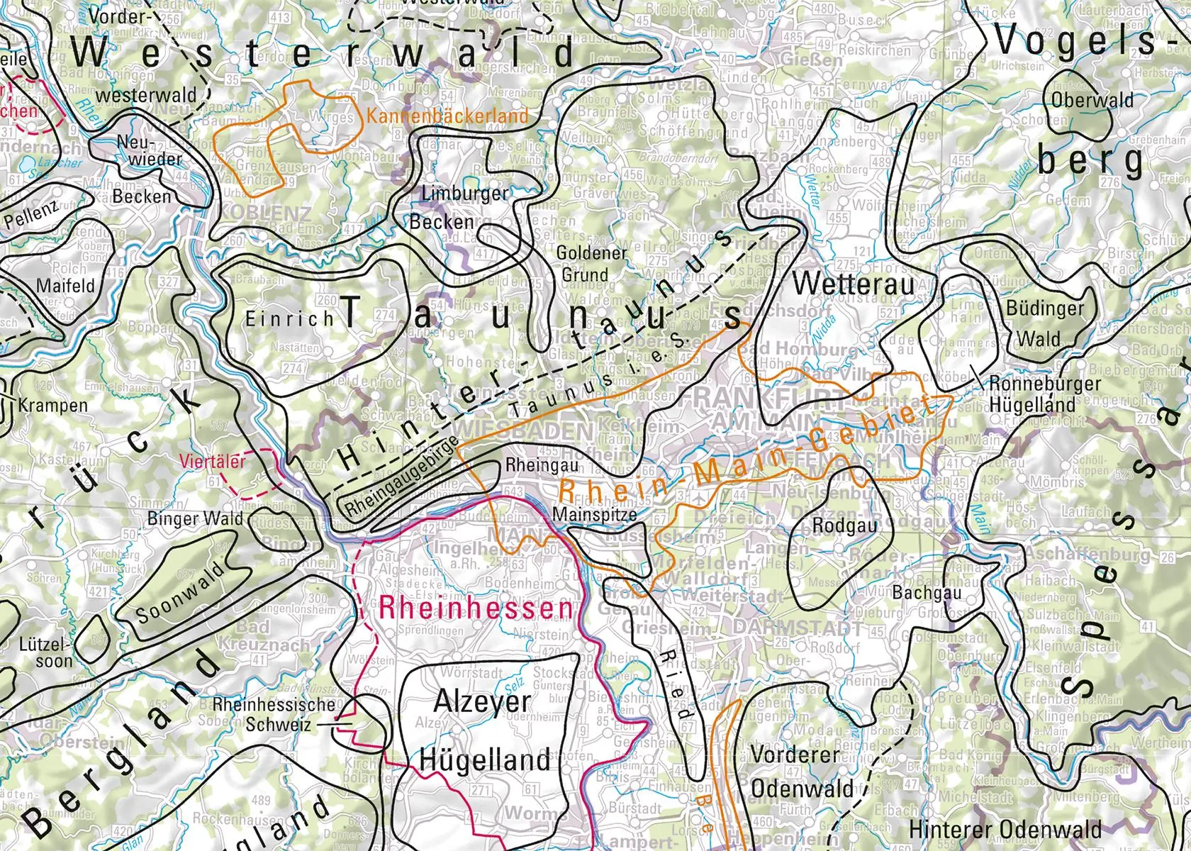 Bild: 9783864821530 | Deutschland Landschaftskarte | Namen und Abgrenzungen 1:1 000 000
