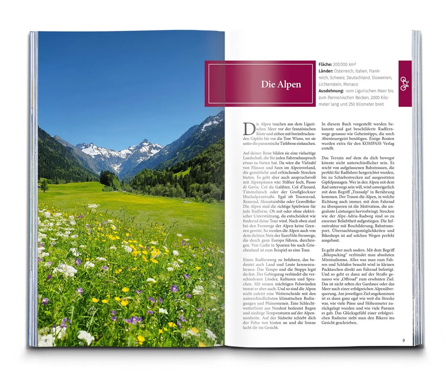 Bild: 9783991541530 | KOMPASS Radfernwege quer durch die Alpen | Taschenbuch | 144 S. | 2024
