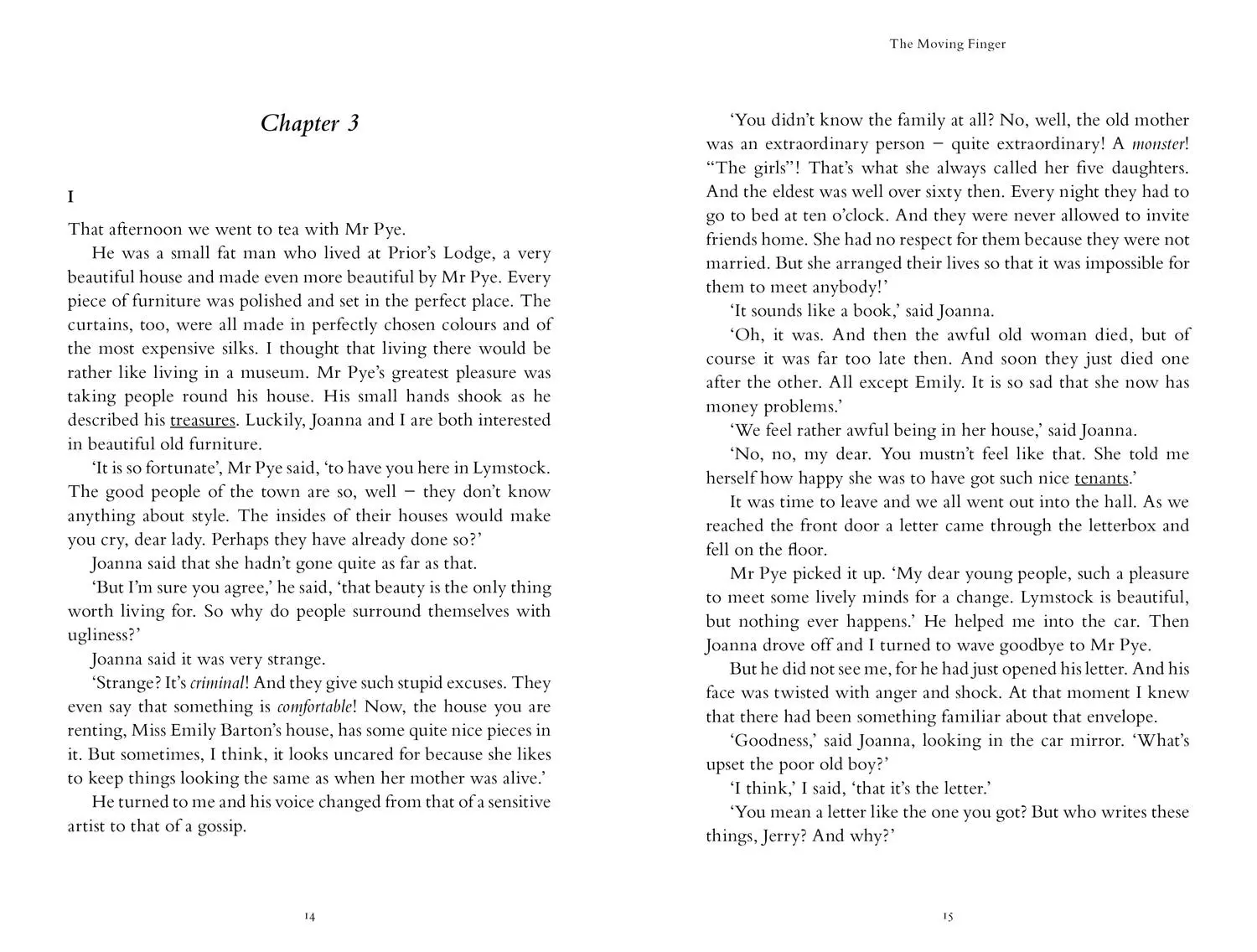 Bild: 9780007451630 | The Moving Finger | Level 5, B2+ | Agatha Christie | Taschenbuch