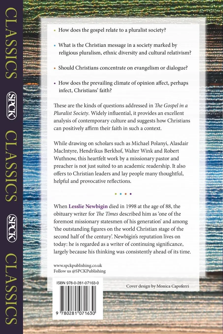 Rückseite: 9780281071630 | The Gospel in a Pluralist Society | Lesslie Newbigin | Taschenbuch