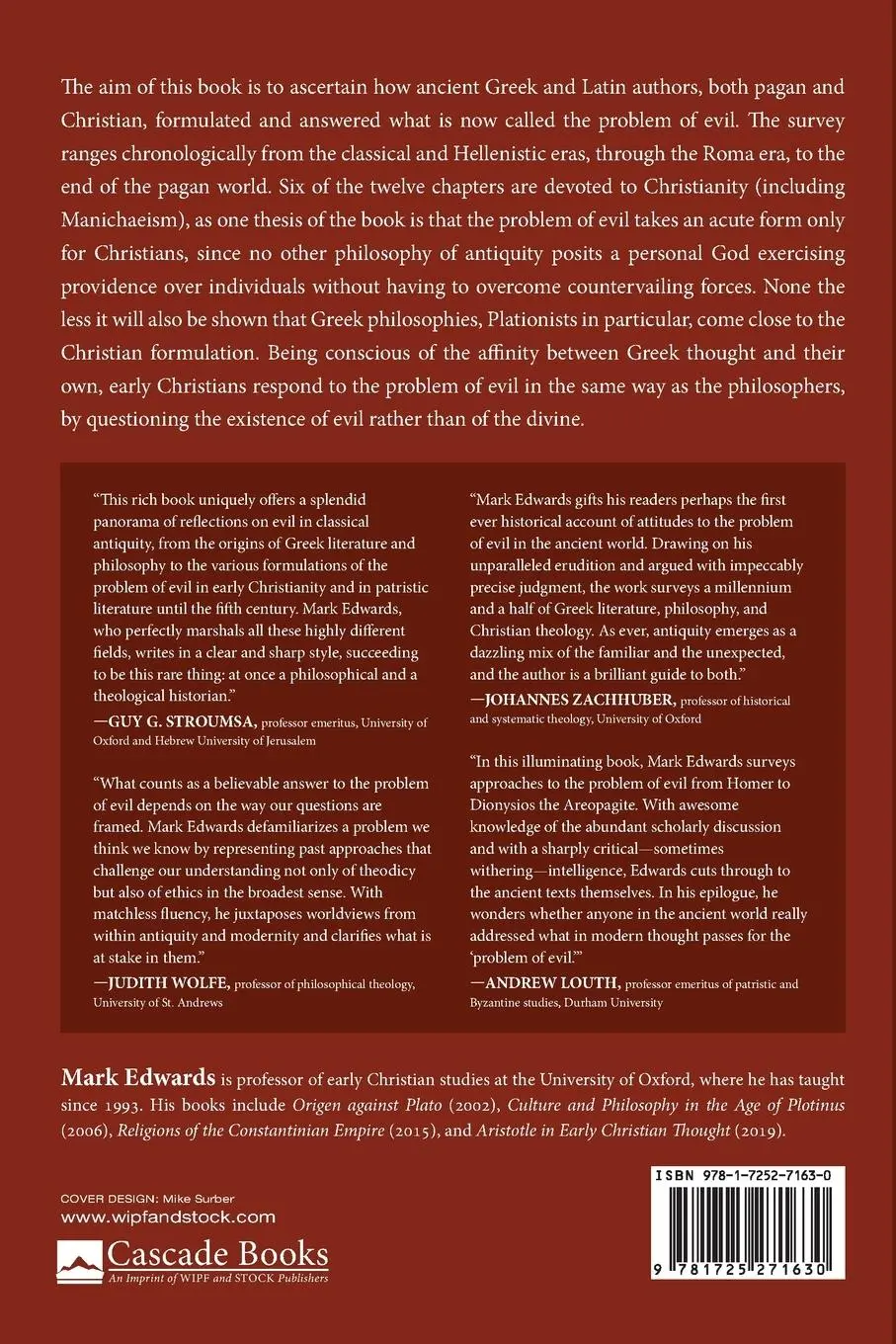Rückseite: 9781725271630 | The Problem of Evil in the Ancient World | Mark Edwards | Taschenbuch