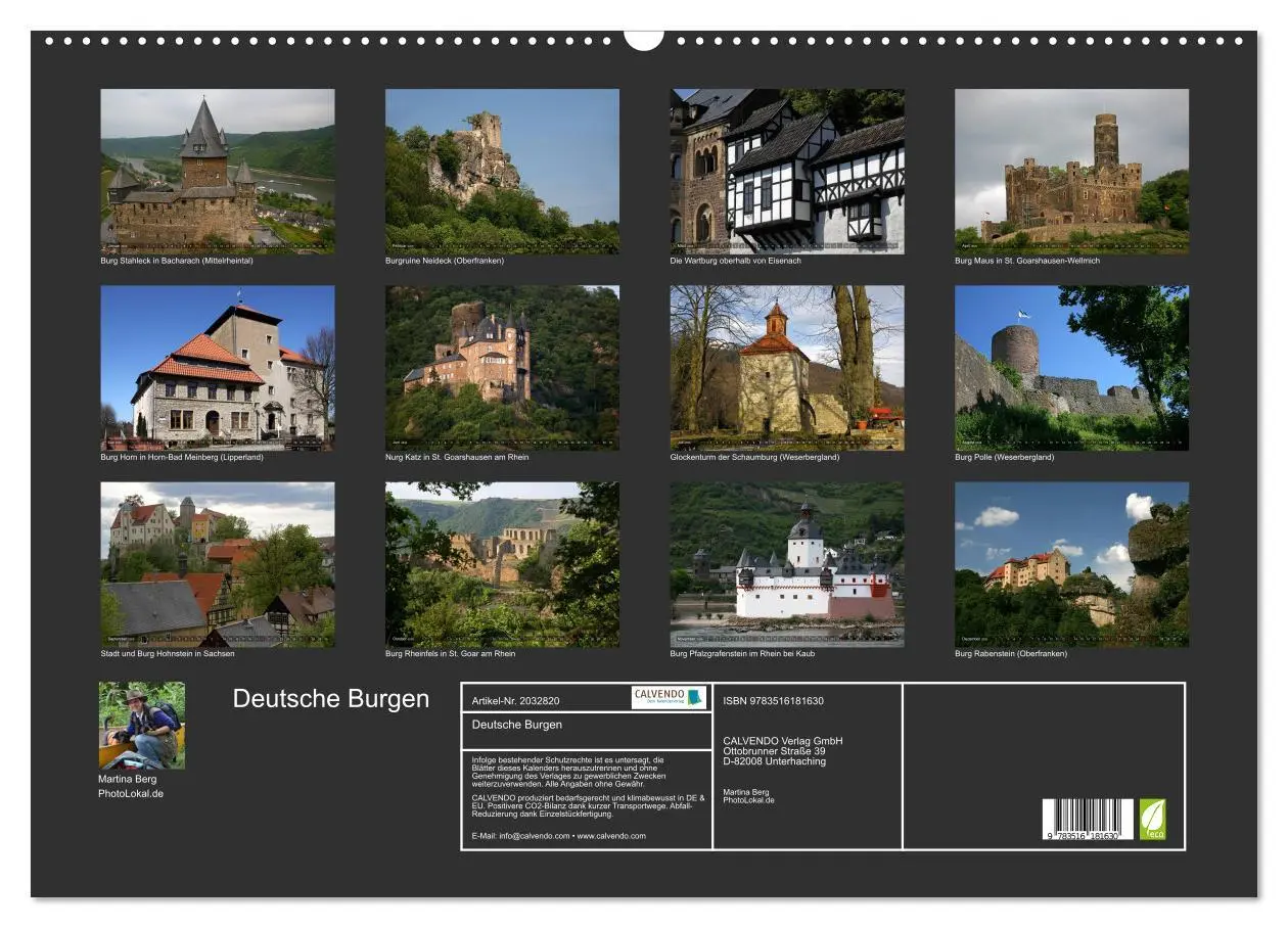Bild: 9783516181630 | Deutsche Burgen (Wandkalender 2026 DIN A2 quer), CALVENDO...