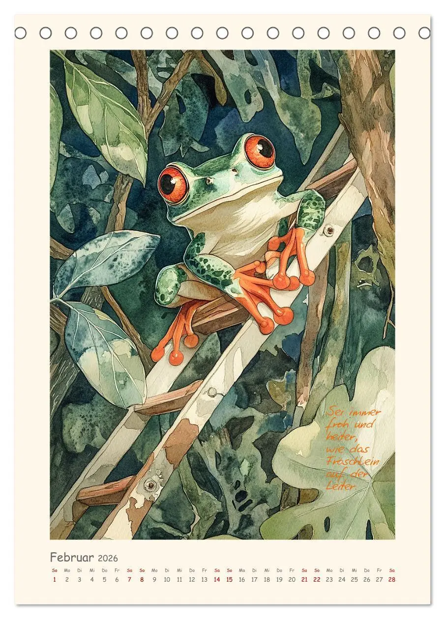 Bild: 9783516251630 | Liebenswerte Tierillustrationen (Tischkalender 2026 DIN A5 hoch),...