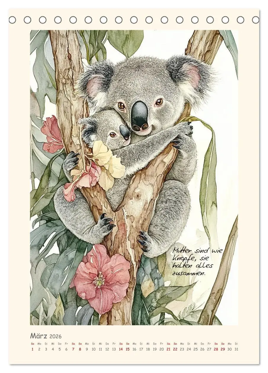 Bild: 9783516251630 | Liebenswerte Tierillustrationen (Tischkalender 2026 DIN A5 hoch),...