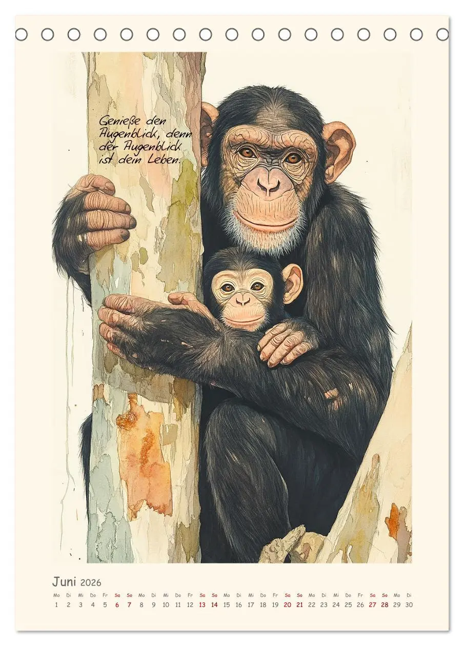 Bild: 9783516251630 | Liebenswerte Tierillustrationen (Tischkalender 2026 DIN A5 hoch),...