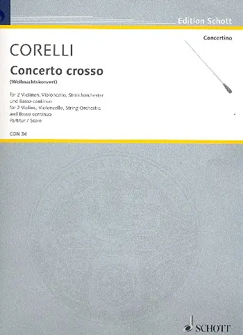 Cover: 9790001021630 | Concerto Grosso 8 G Opus 6 Partitu | Arcangelo Corelli | Concertino