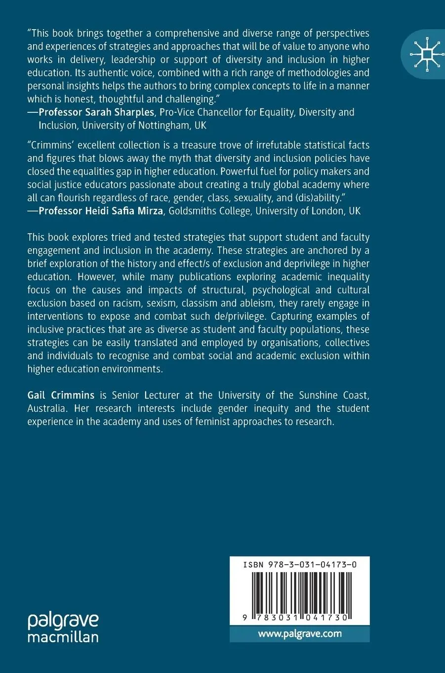 Rückseite: 9783031041730 | Strategies for Supporting Inclusion and Diversity in the Academy