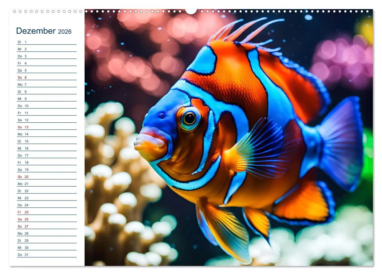 Bild: 9783457391730 | Aquarienzauber - Bunte KI Unterwasserwelten (Wandkalender 2026 DIN...