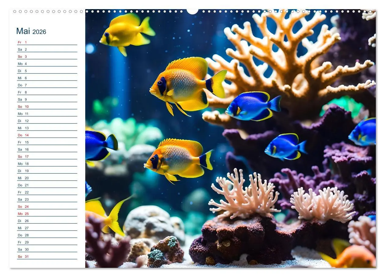 Bild: 9783457391730 | Aquarienzauber - Bunte KI Unterwasserwelten (Wandkalender 2026 DIN...