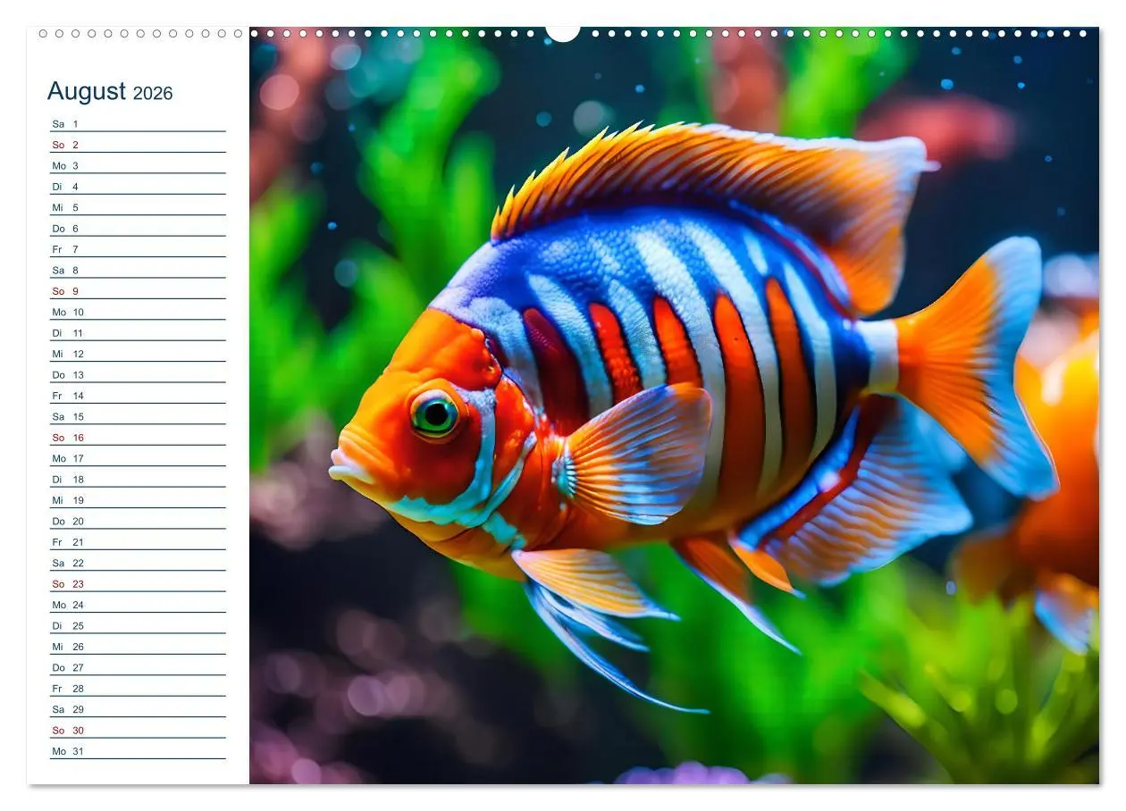 Bild: 9783457391730 | Aquarienzauber - Bunte KI Unterwasserwelten (Wandkalender 2026 DIN...