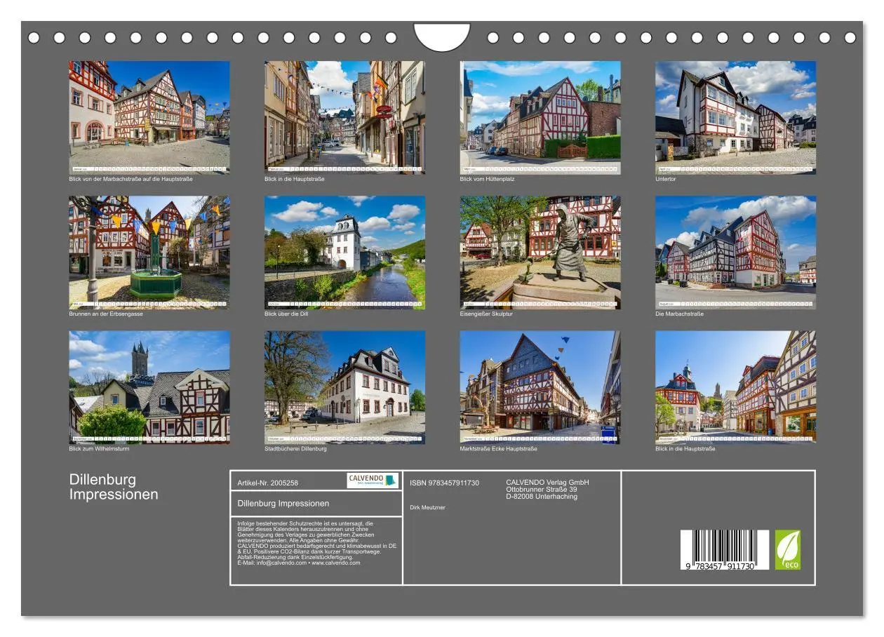 Bild: 9783457911730 | Dillenburg Impressionen (Wandkalender 2026 DIN A4 quer), CALVENDO...