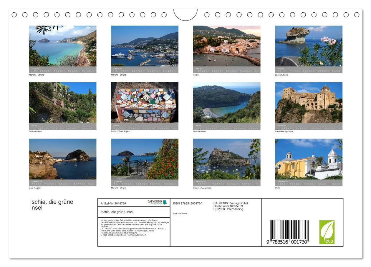 Bild: 9783516001730 | Ischia, die grüne Insel (Wandkalender 2026 DIN A4 quer), CALVENDO...