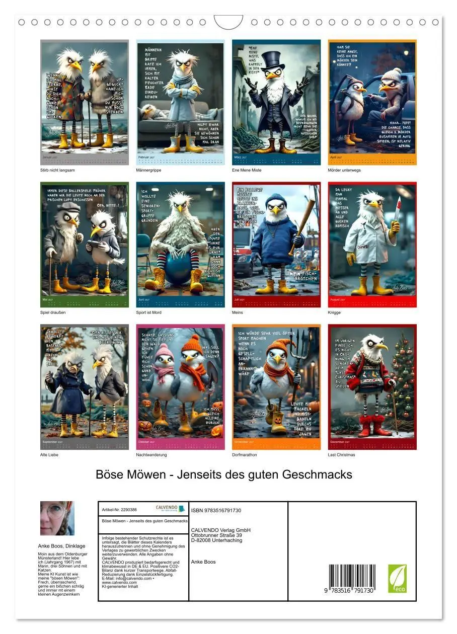 Bild: 9783516791730 | Böse Möwen - Jenseits des guten Geschmacks (Wandkalender 2027 DIN...