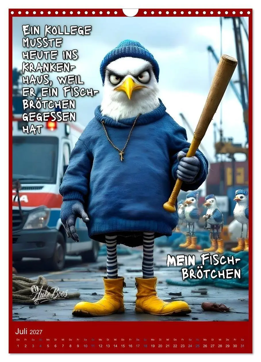 Bild: 9783516791730 | Böse Möwen - Jenseits des guten Geschmacks (Wandkalender 2027 DIN...