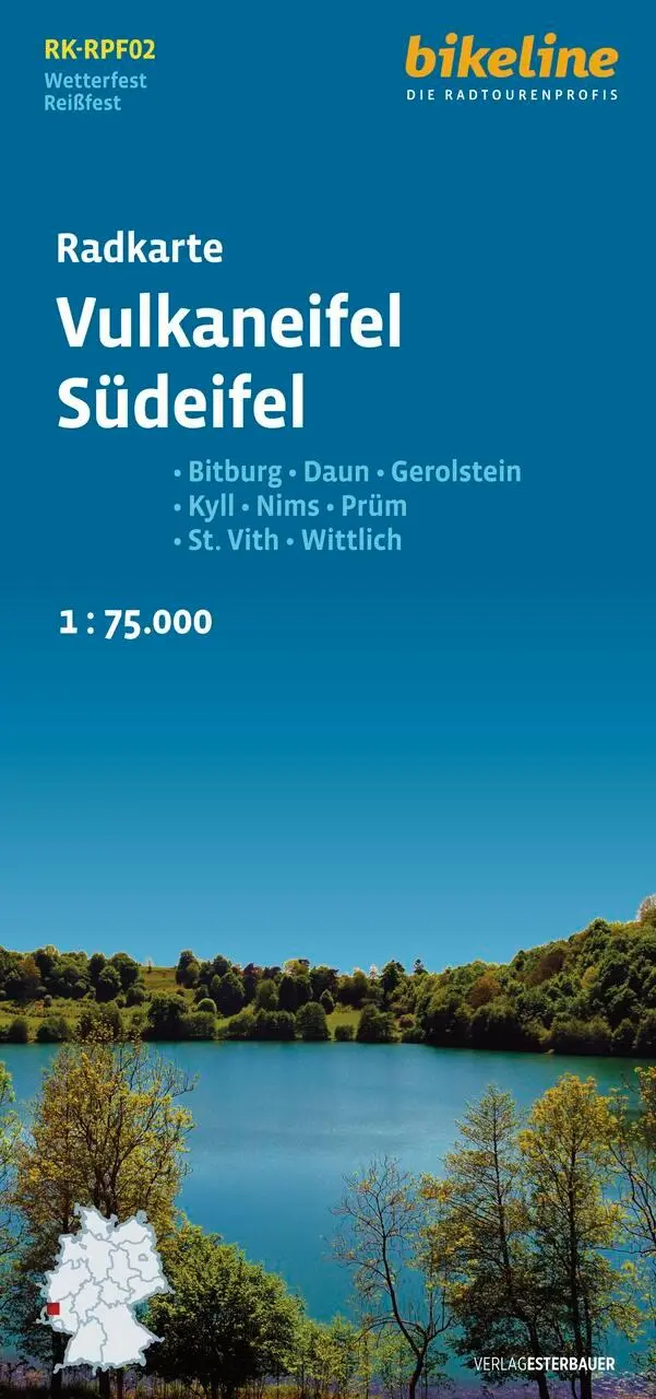 Cover: 9783711101730 | Radkarte Vulkaneifel Südeifel (RK-RPF02) | Esterbauer Verlag | Deutsch