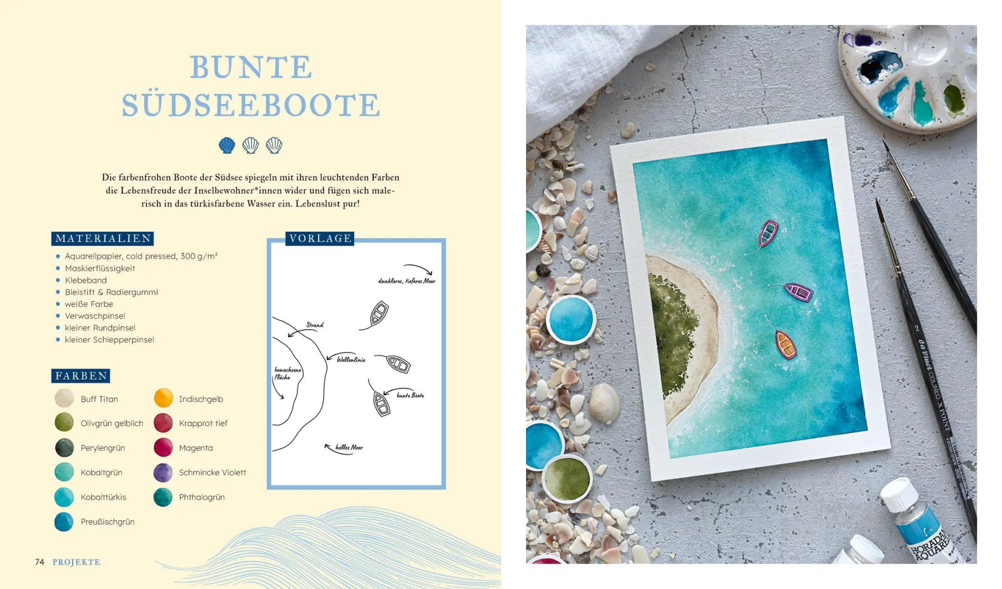 Bild: 9783745931730 | Salty Watercolor - Sommer, Sonne, Meer | Manuela Gaß | Buch | 128 S.