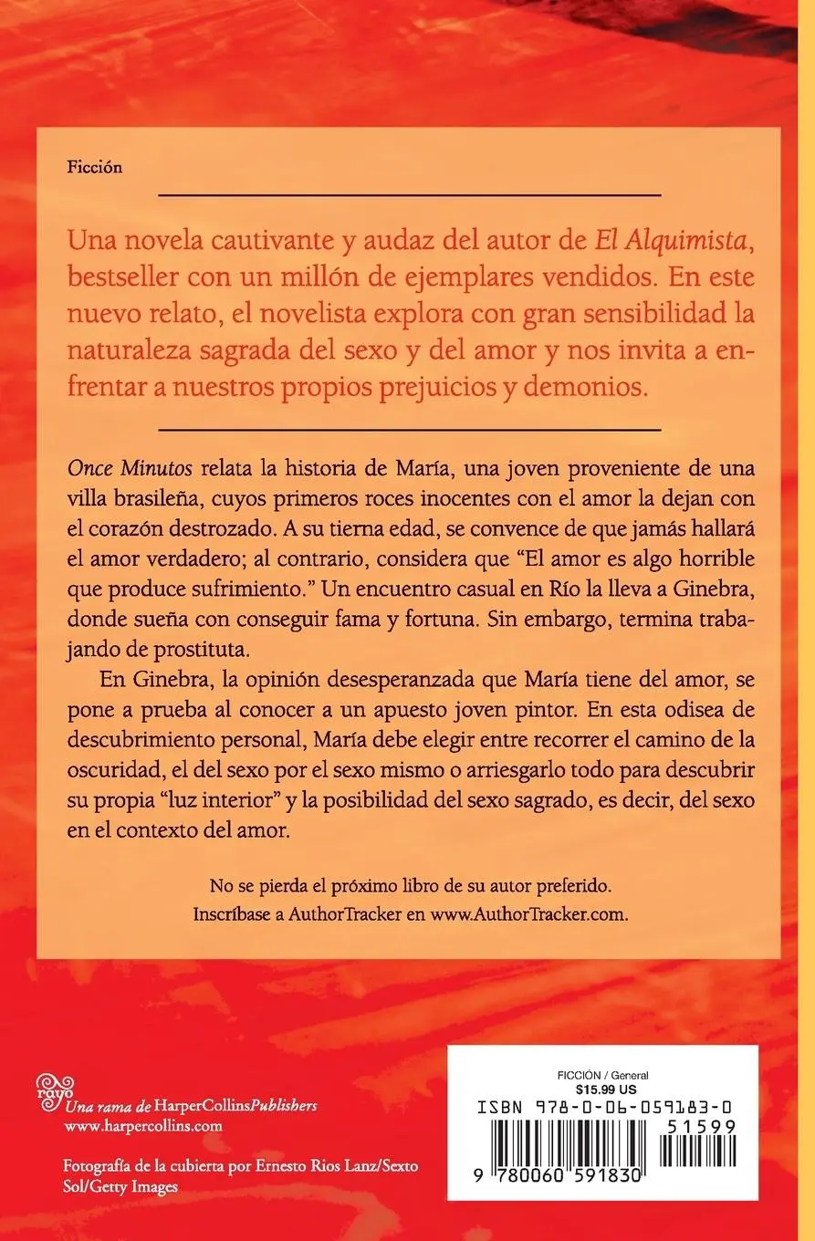 Rückseite: 9780060591830 | Once Minutos | Una Novela | Paulo Coelho | Taschenbuch | Spanisch